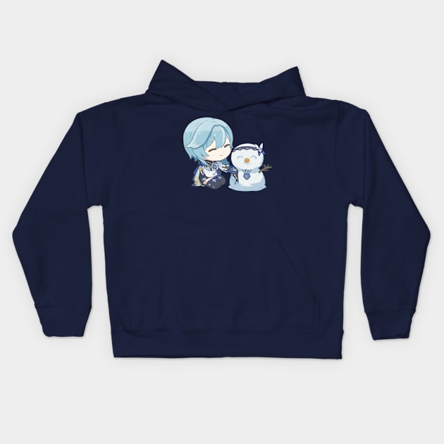 Eula's Snowman [Genshin Impact] Kids Hoodie by Tad